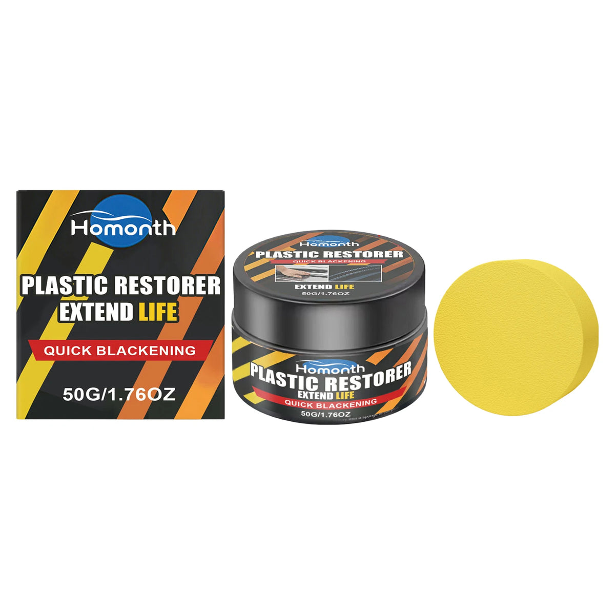 50g Car Plastic Restorer & Trim Restoration Kit – Non-Greasy Automotive Trim Restorer Nixie as show