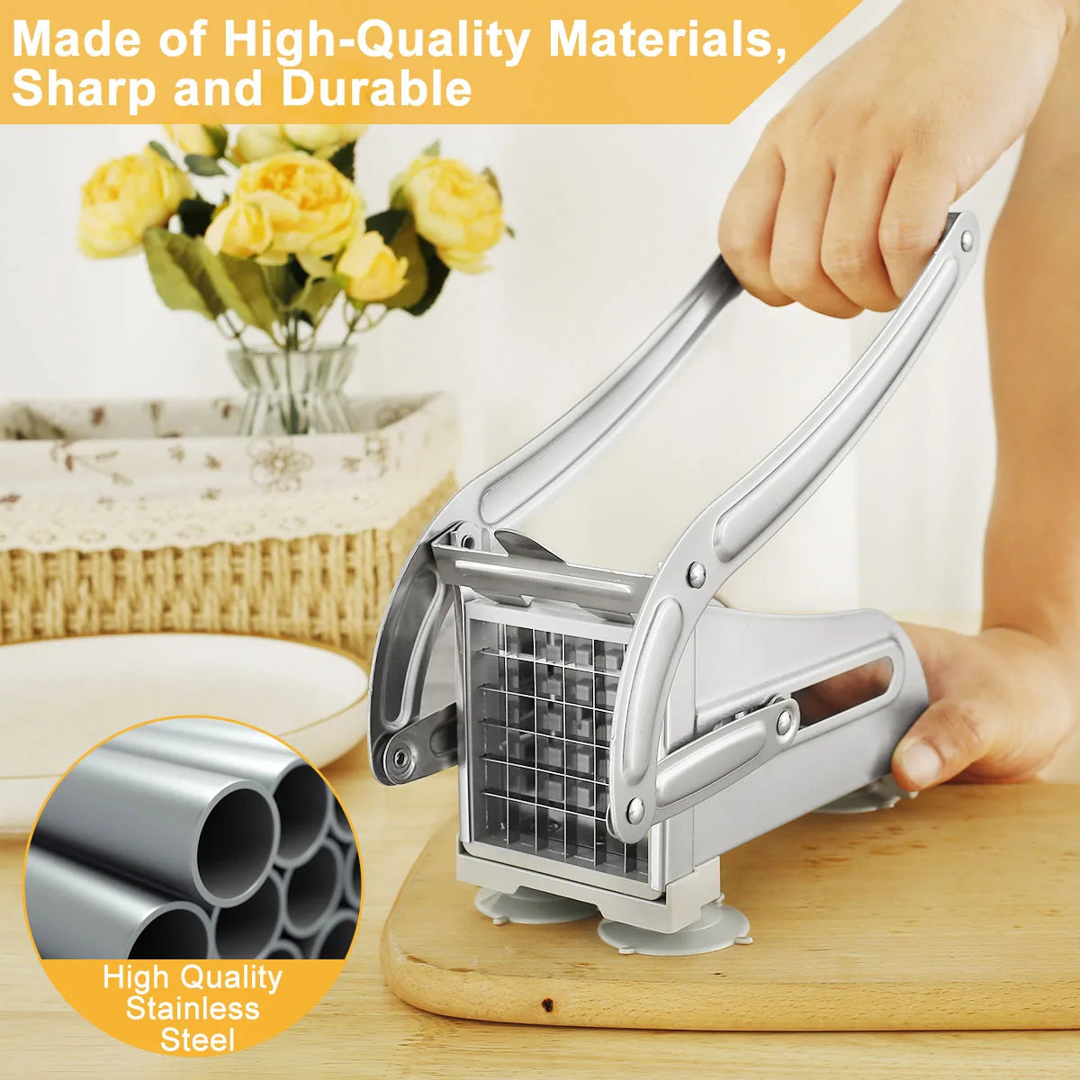 Stainless Steel French Fry Cutter & Vegetable Slicer Vegetable Fry Cutter Nixie