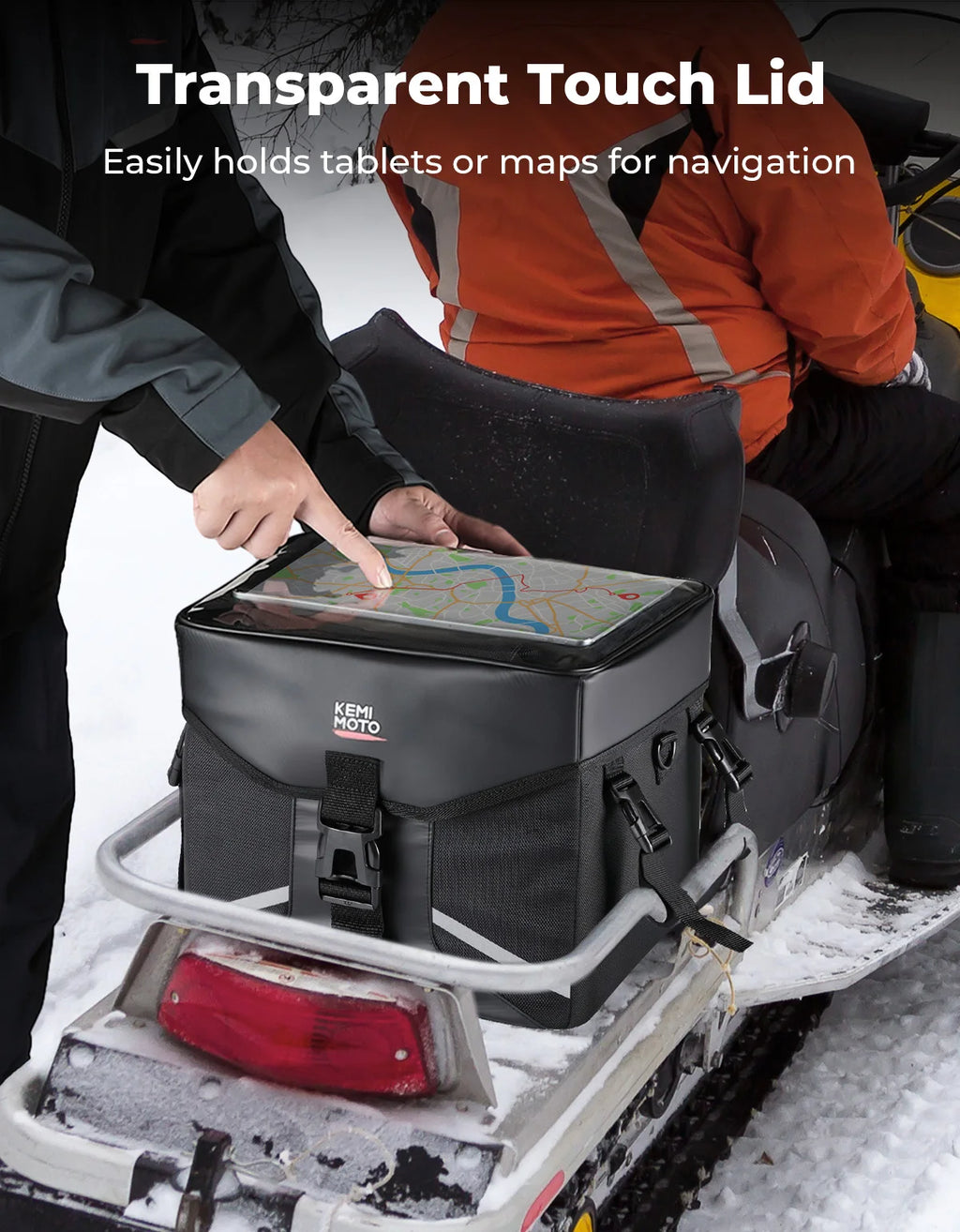 KEMIMOTO ATV Rear Rack Bag – 16L Water-Resistant Gear Storage ATV Rack Storage Bag Nixie