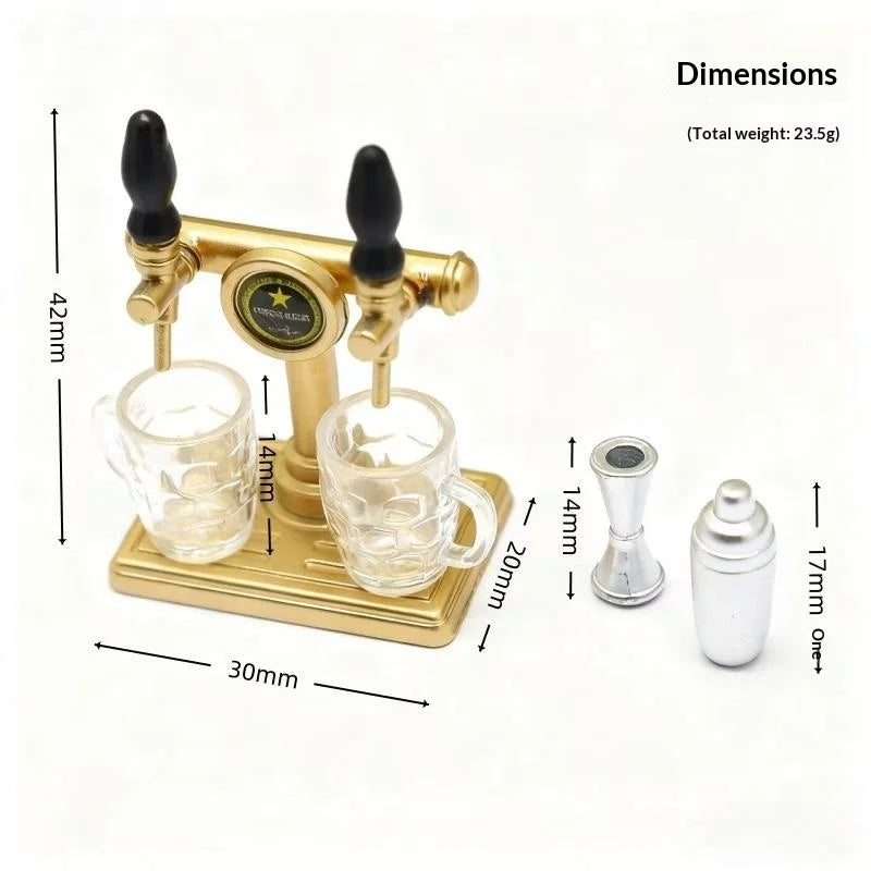 5Pcs Dollhouse Miniature Beer Mug Set – Resin Scene Decor Dollhouse Miniature Set Nixie