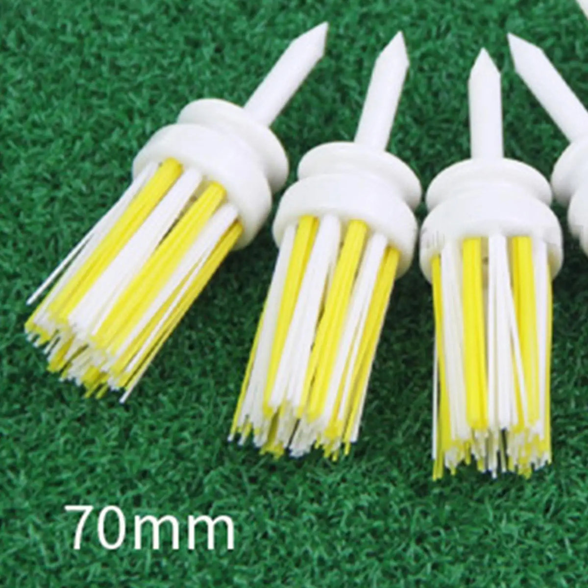 Low Resistance Brush Golf Tees – 3 Sizes, ABS & Nylon