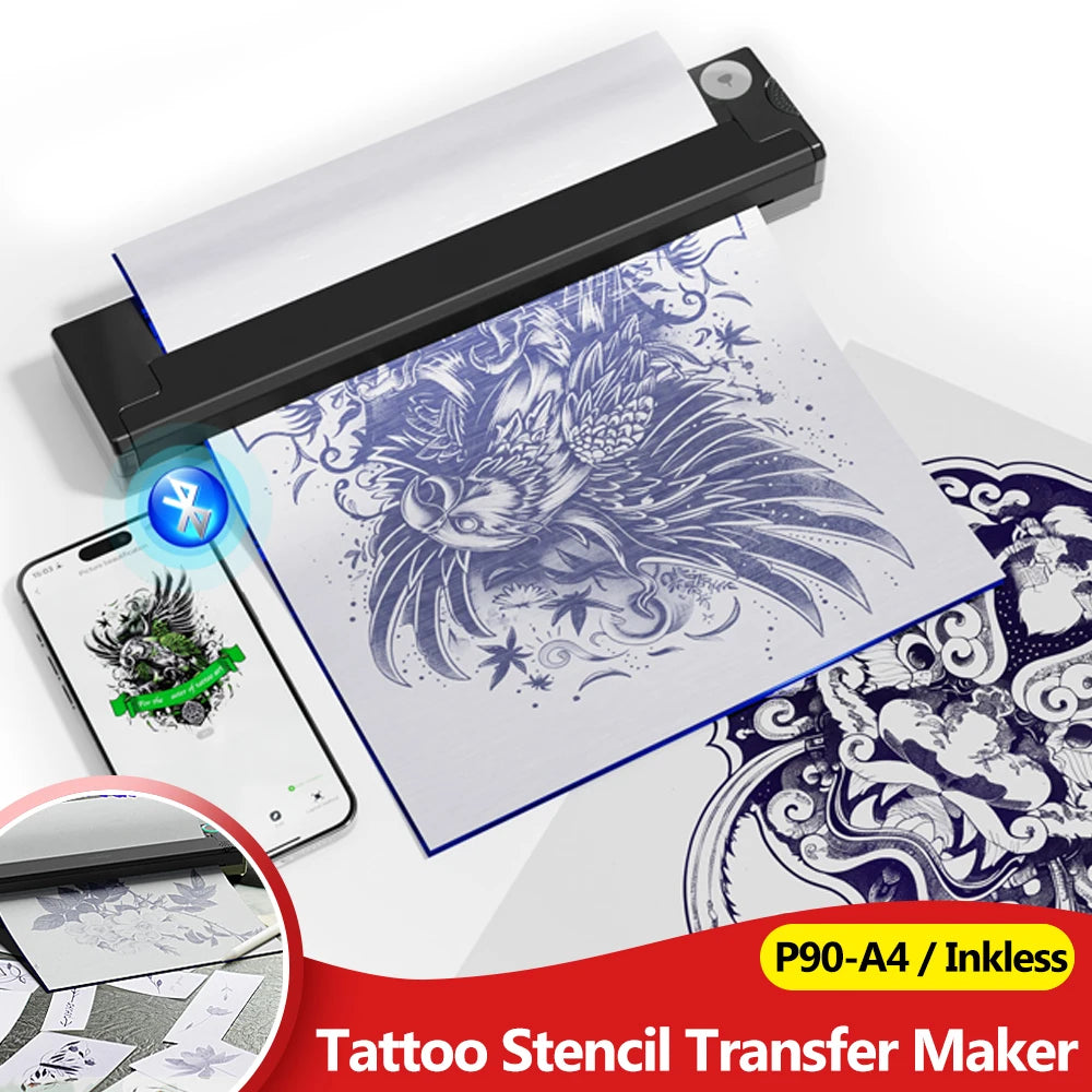 A4 Portable Thermal Tattoo Stencil Printer – Inkless Rechargeable