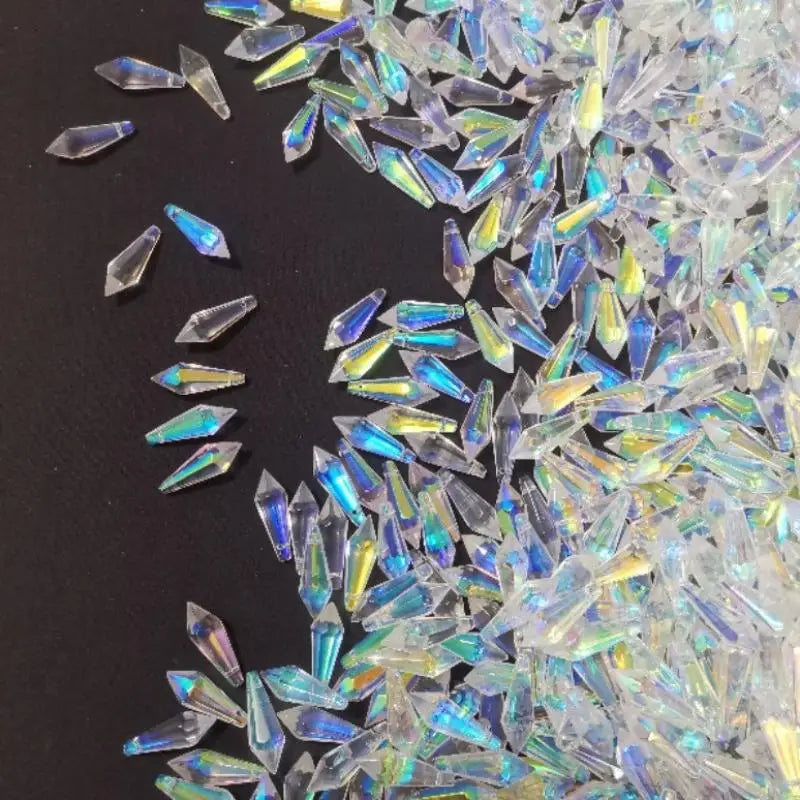 5PCS Crystal Icicle Suncatcher Prisms – Rainbow Chandelier Drops Crystal Chandelier Drops Nixie