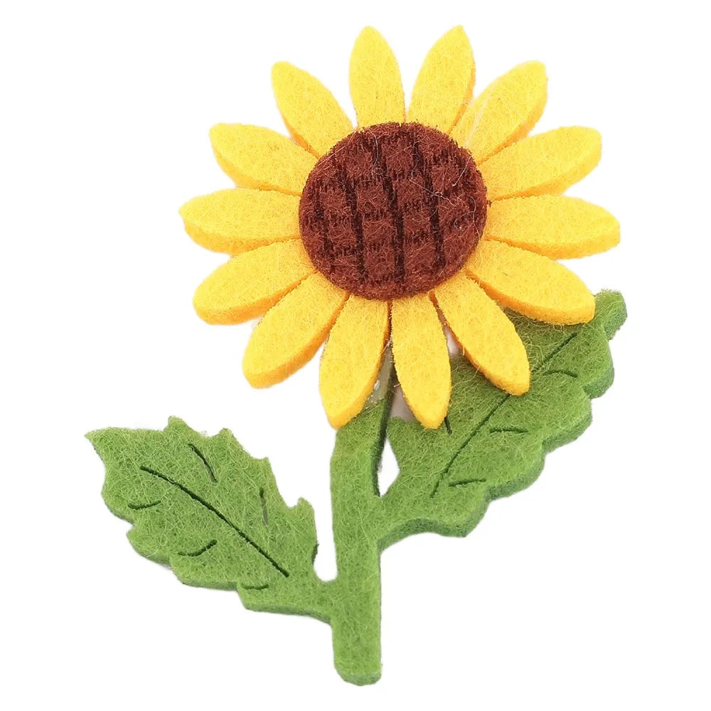 18pcs 3D Sunflower Felt Patches for DIY Sewing & Crafts Felt Craft Patches Nixie