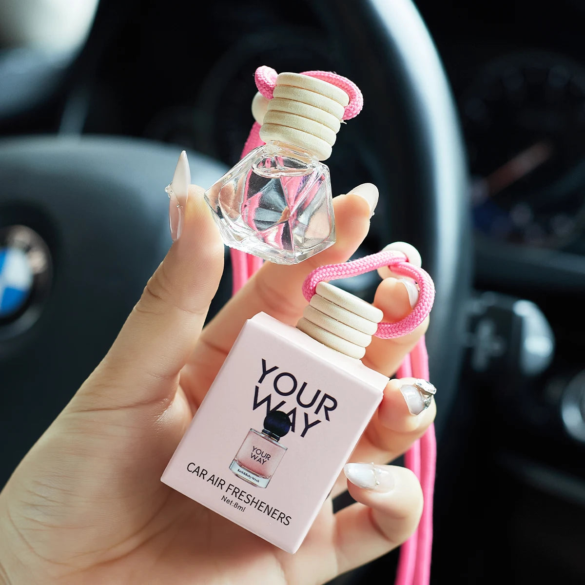 Car Air Freshener Rope Fragrance – Long-Lasting Glass Perfume Car Air Freshener Nixie