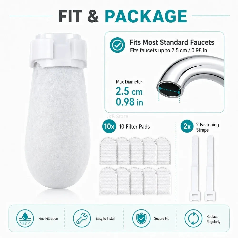 Cotton Faucet Filter Socks – Tap Water Strainer for Sediment & Rust Faucet Filter Sock Nixie