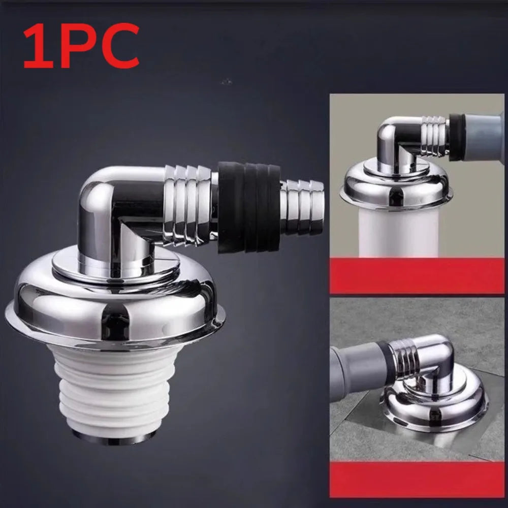 3-Way Washing Machine Drain Hose Connector & Floor Drain Cover Drain Hose Connector Nixie 1pc