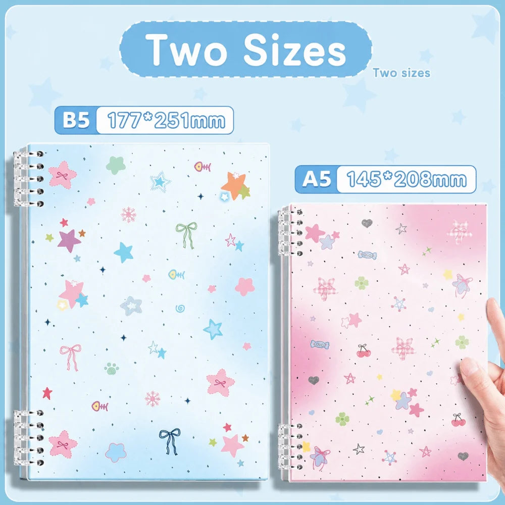 A5/B5 Star Print Loose-Leaf Binder Notebook | Dopamine Planner Loose-Leaf Notebook Nixie