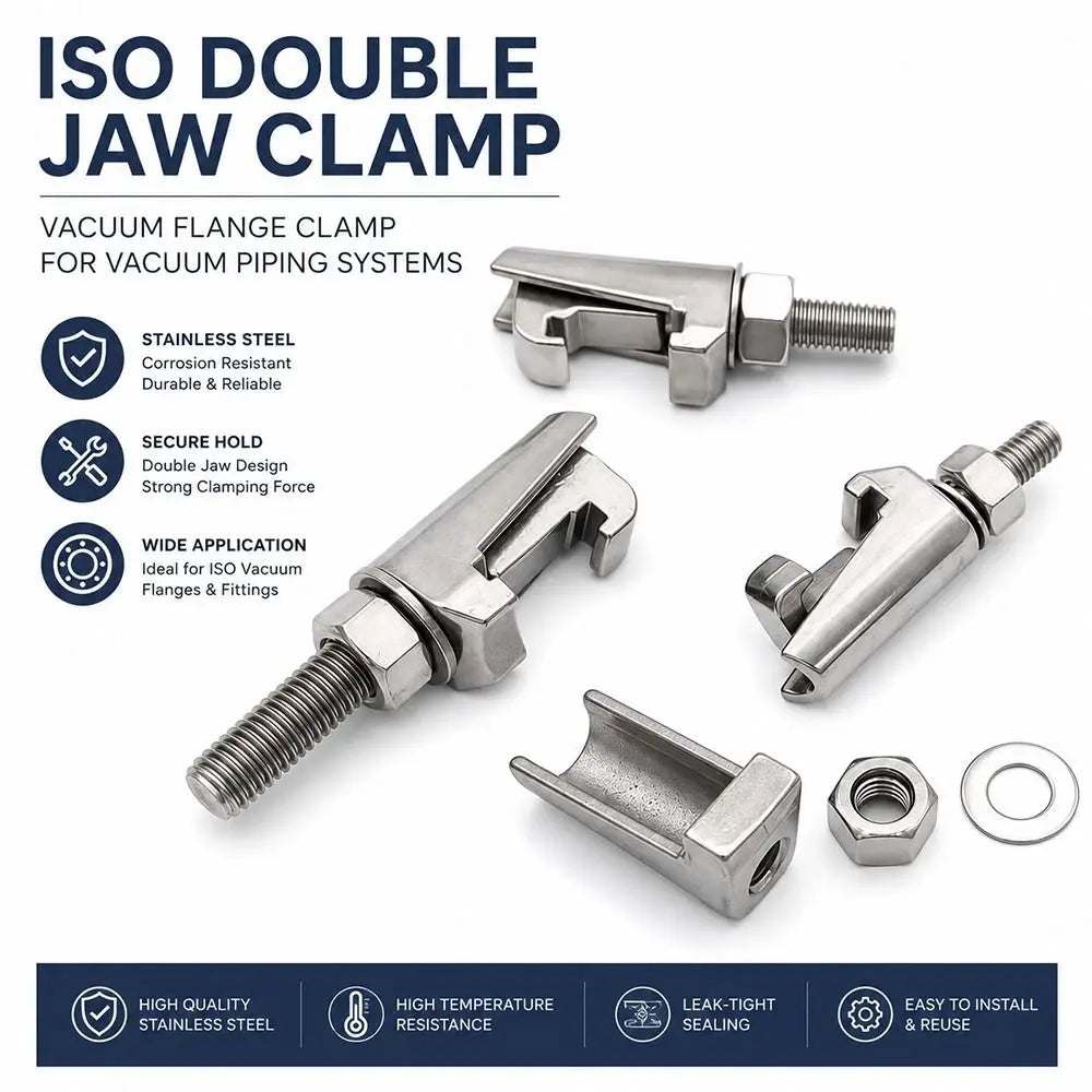 M8 M10 M12 ISO Double Claw Clamp 304 Stainless Vacuum Flange Vacuum Flange Clamp Nixie