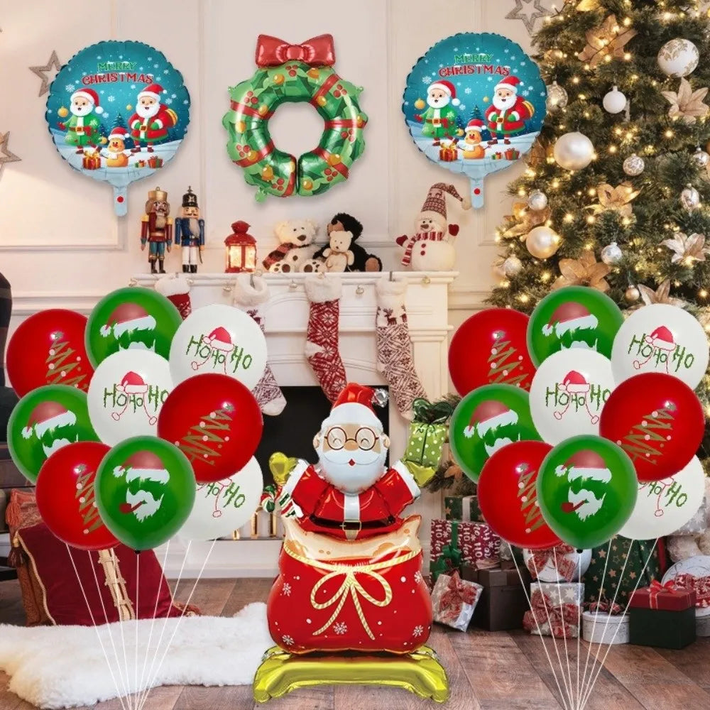 Large Standing Christmas Foil Balloons – Santa & Snowman Christmas Foil Balloon Nixie