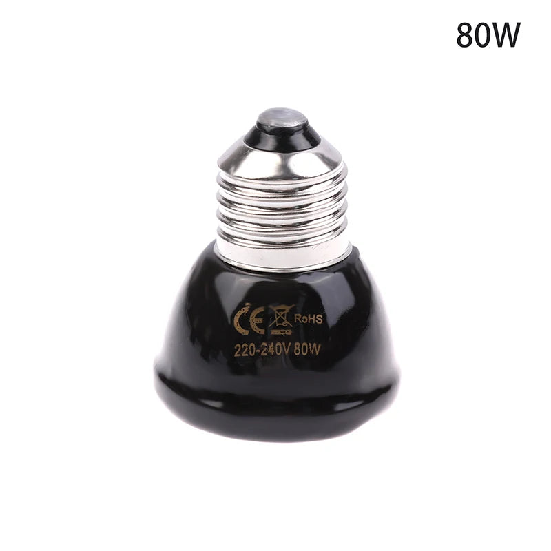 Far Infrared Ceramic Heating Lamp E27 Reptile Pet Warmer 20-80W Reptile Heating Lamp Nixie 80W