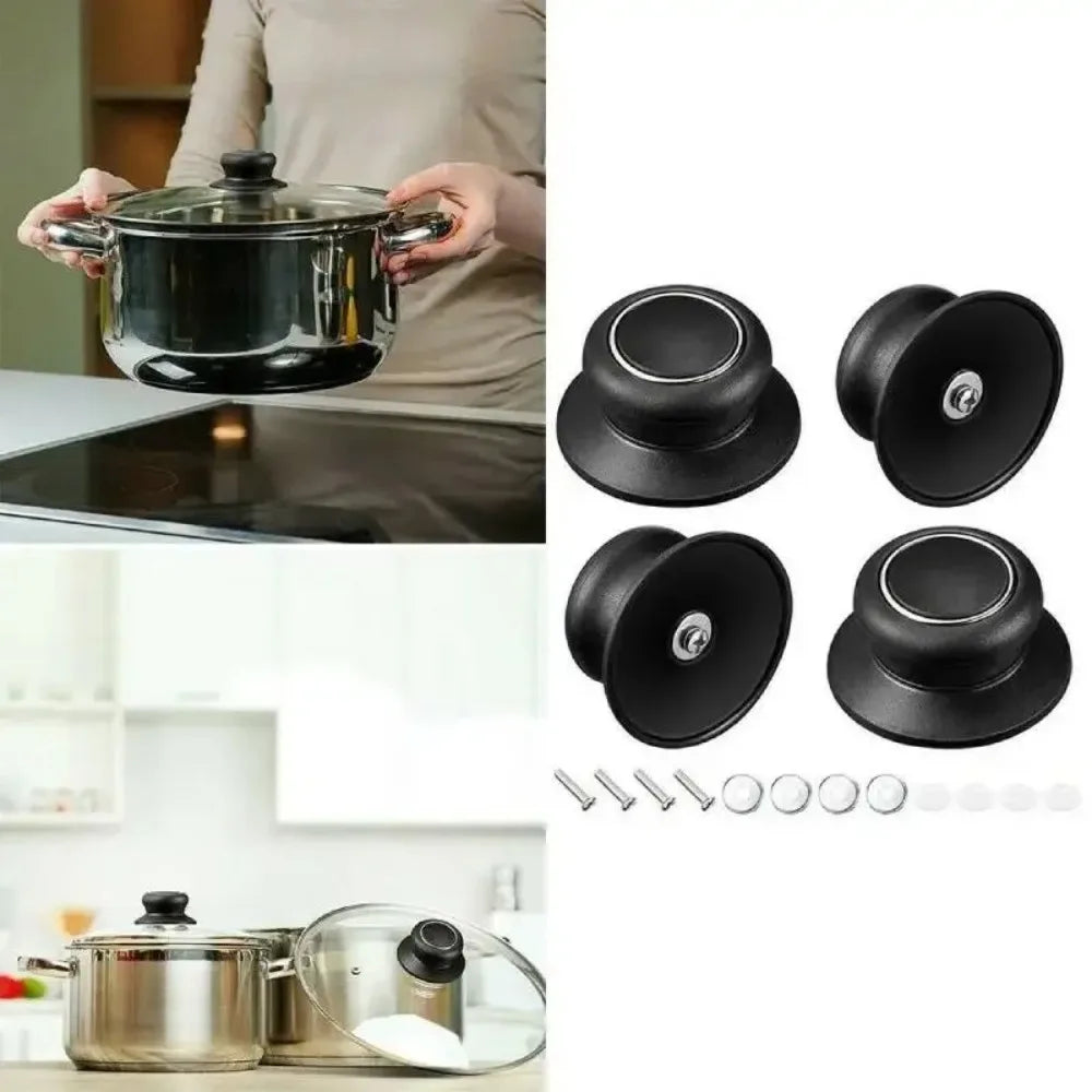 2PCS Bakelite Pot Lid Knob Replacement – Universal Cookware Handle Cookware Lid Knob Nixie