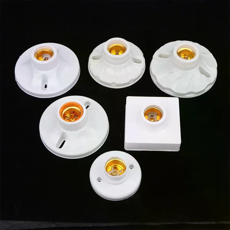 E27 Lamp Socket PP Bulb Holder 220V 10A – White Lamp Socket Holder Nixie