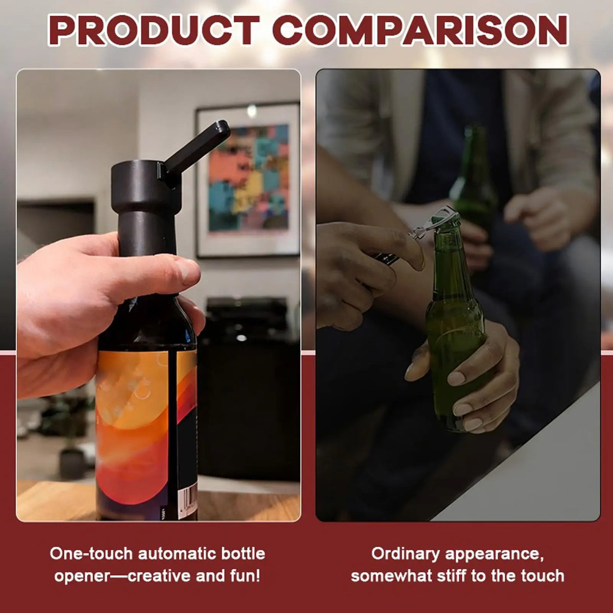 Novelty Beer Bottle Opener with Catapult Cap Launcher Bottle Opener Nixie