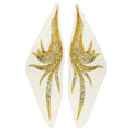 Royal Blue Gold Sequined Embroidery Patches 14x50cm – 2 Pcs Embroidery Patches Nixie Gold