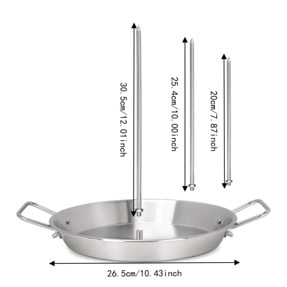 Stainless Steel Vertical Skewer Set – Al Pastor Shawarma Spit Vertical Skewer Roasting Set Nixie