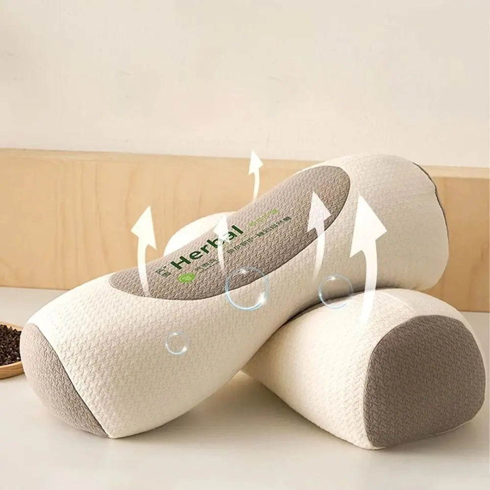 Cylindrical Buckwheat Cervical Pillow – Ergonomic Neck Support Cervical Bolster Pillow Nixie