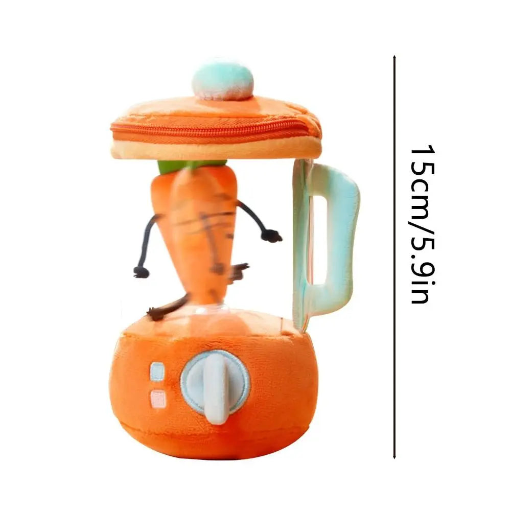 Cartoon Carrot Juicer Plush Toy | Fun Rotating Drawstring Bag Stuffed Plush Toy Nixie