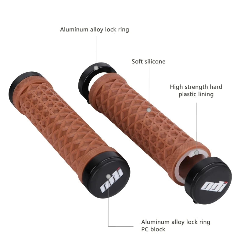 ODI Silicone Lock-On MTB Bike Grips | BMX Handlebar Cover Bike Handlebar Grips Nixie