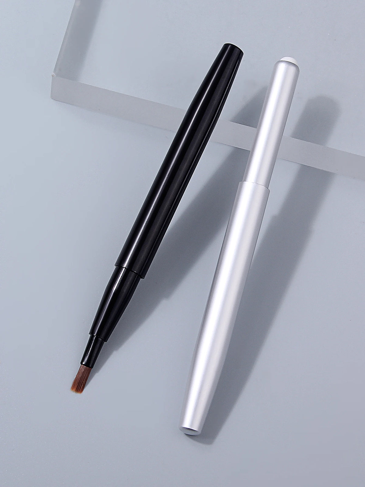 Retractable Double-Headed Lip Brush with Cap – 2 Pcs | Nixie Lip Makeup Brush Nixie