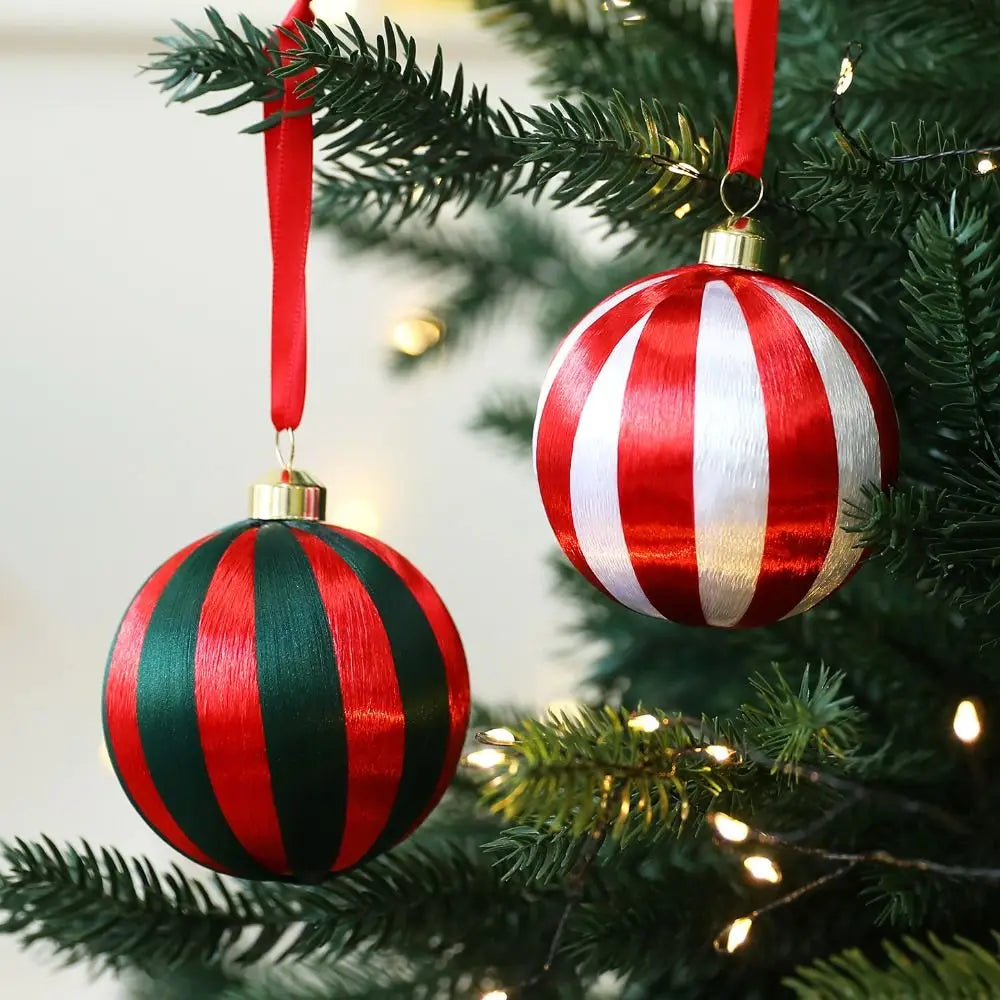 6-Piece Multicolor Christmas Ball Ornaments Set – 8cm Baubles Christmas Ornament Set Nixie