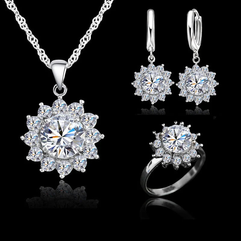 Sunflower Jewelry Set – Necklace, Earrings & Ring for Women Jewelry Set Nixie