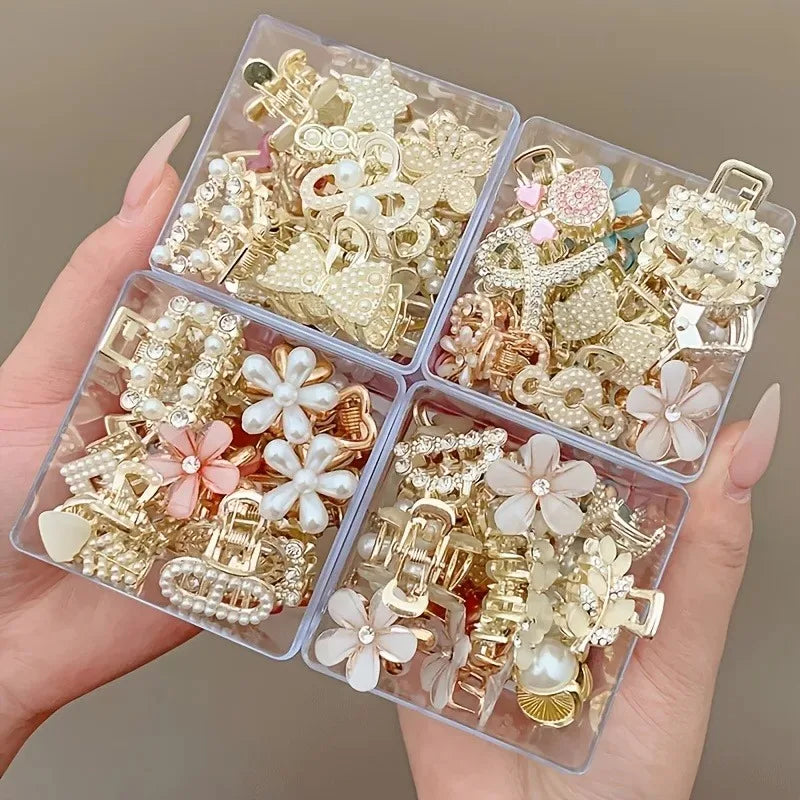 Alloy Hair Claw Clips – 48 Elegant Styles | Random Pick