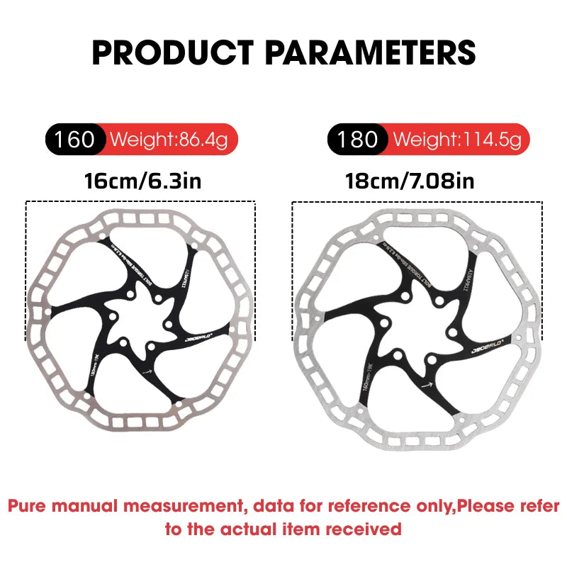 6-Bolt MTB Road Bike Disc Brake Rotor 160mm 180mm Ultralight Disc Brake Rotor Nixie