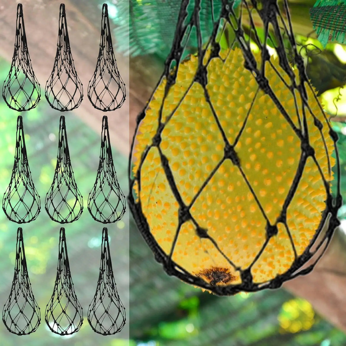 10-Pack Fruit Hammock Nets – Vertical Garden Support Bags