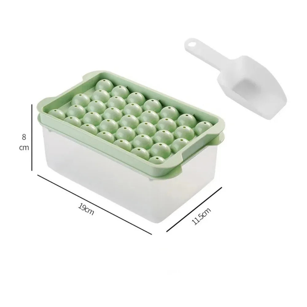 Round Ice Sphere Mold Tray with Scoop & Storage Box