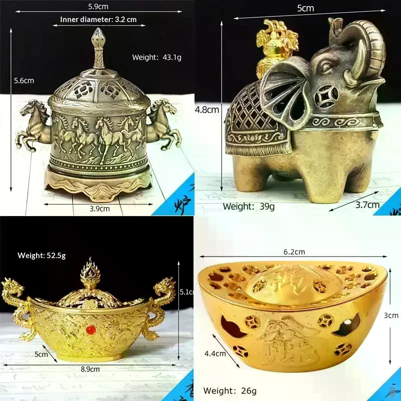 Alloy Hollow Incense Burner – Zen Aromatherapy & Tea Décor Incense Burner Nixie