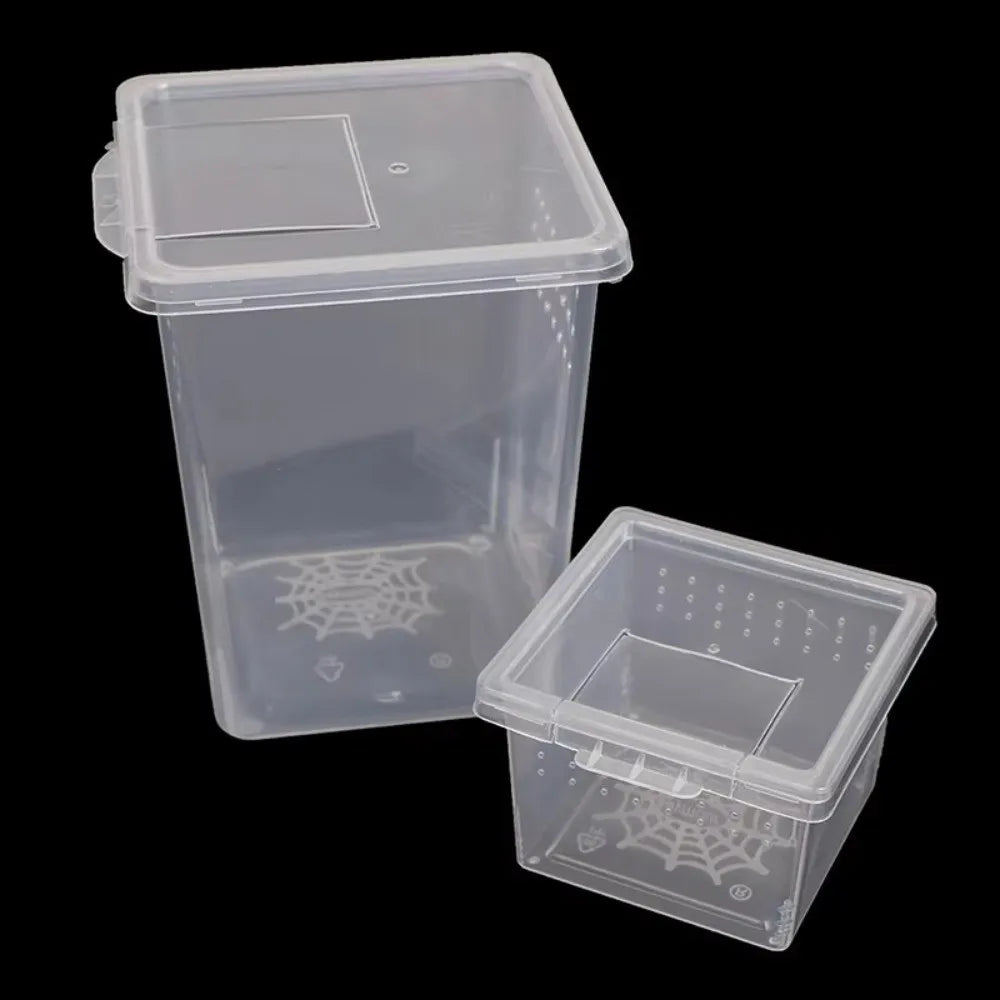 Clear Plastic Reptile Habitat Box – Anti-Escape Breeding & Feeding Reptile Habitat Box Nixie