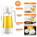 Olive Oil Sprayer Dispenser 2-in-1 Glass Bottle 15.89oz Oil Sprayer Dispenser Nixie Oil Sprayer