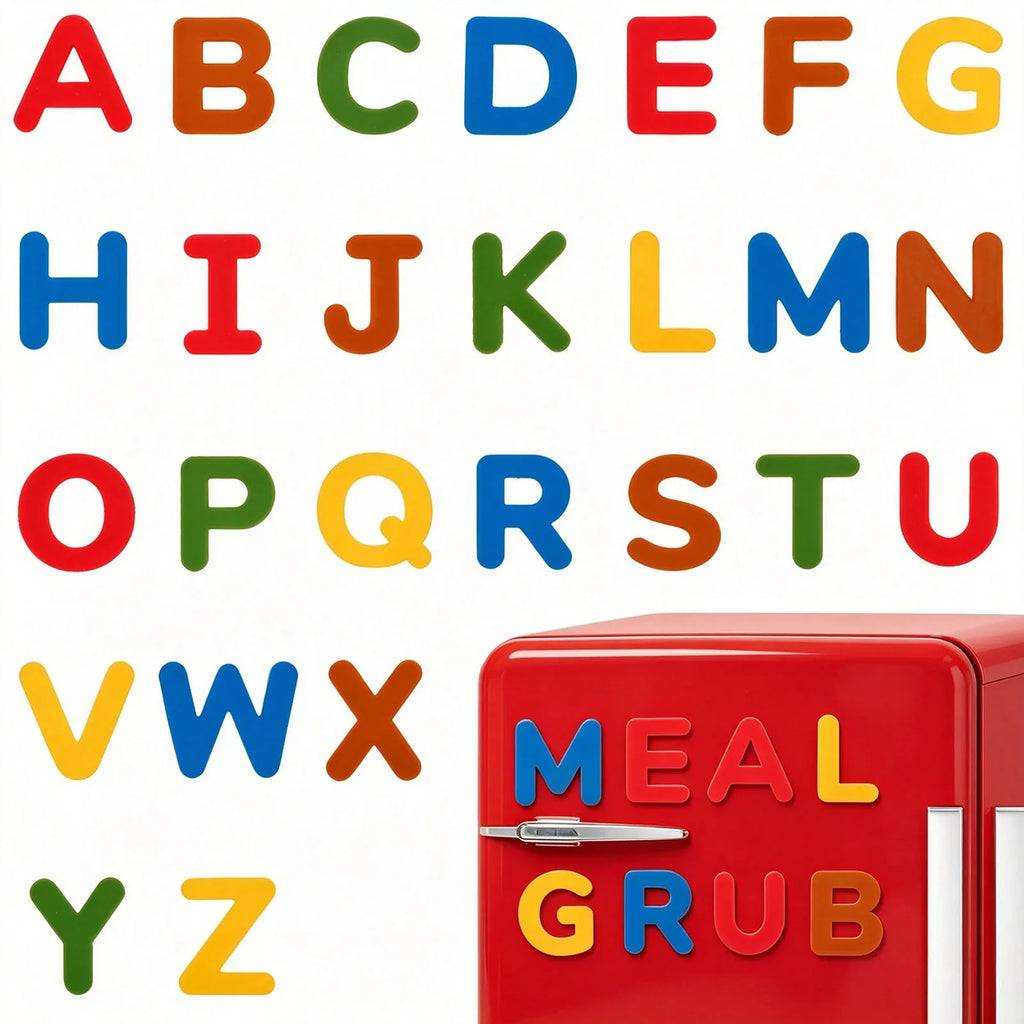 26Pcs Silicone Magnetic Alphabet Letters ABC Fridge Learning Toy Magnetic Learning Toy Nixie
