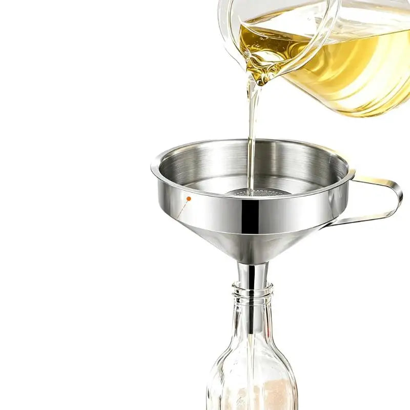 Stainless Steel Kitchen Funnel 3.94" with Strainer | Oil, Jam & Canning Kitchen Funnel Nixie