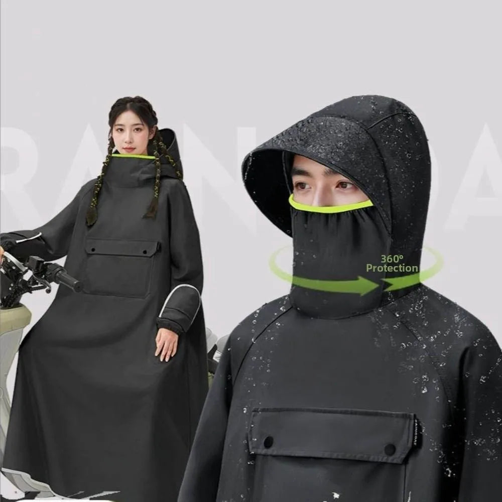 EVA Oxford Cloth Hooded Rain Poncho – Reflective Full-Body Hooded Rain Poncho Nixie