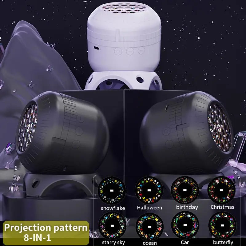 8-in-1 Rotating LED Projector Night Light | Ocean & Stars LED Projector Night Light Nixie