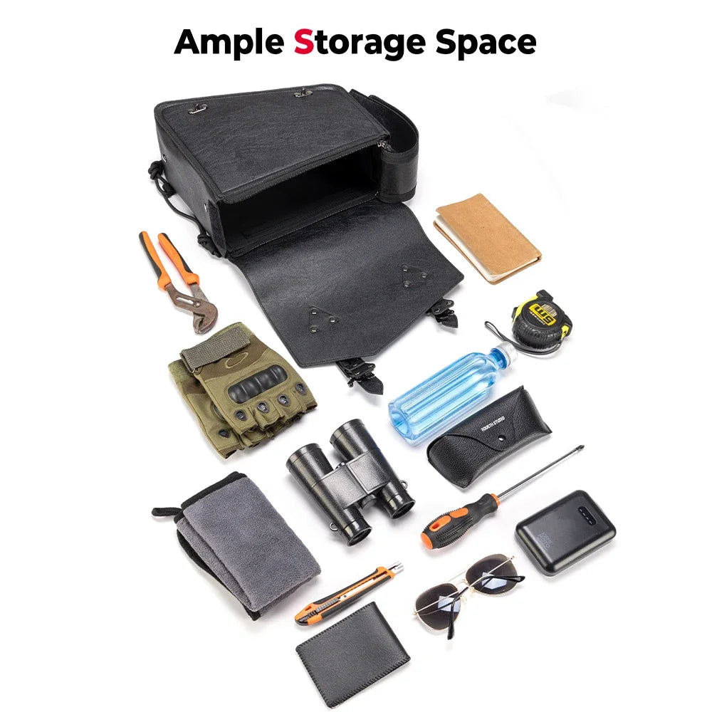 KEMITOUR Waterproof PU Leather Motorcycle Saddlebags – Throw Over Motorcycle Saddlebags Nixie