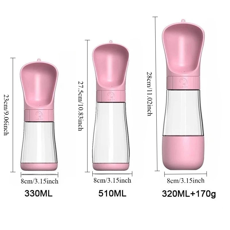 Portable Dog & Cat Water Bottle with Food Compartment Pet Travel Bottle Nixie