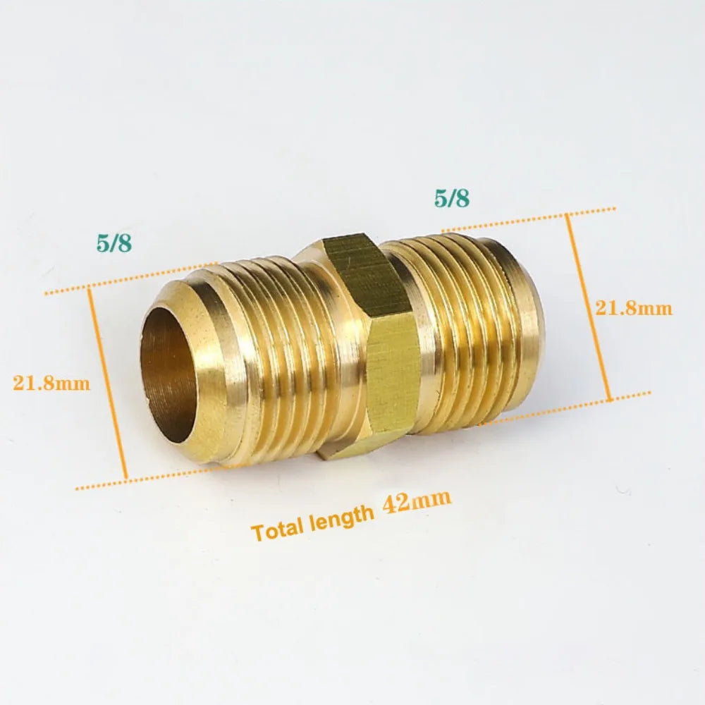 Brass Male-to-Male Pipe Fitting | 45° Flare Gas Adapter 1/4"–3/4" Brass Pipe Fitting Nixie 5-8- to 5-8-