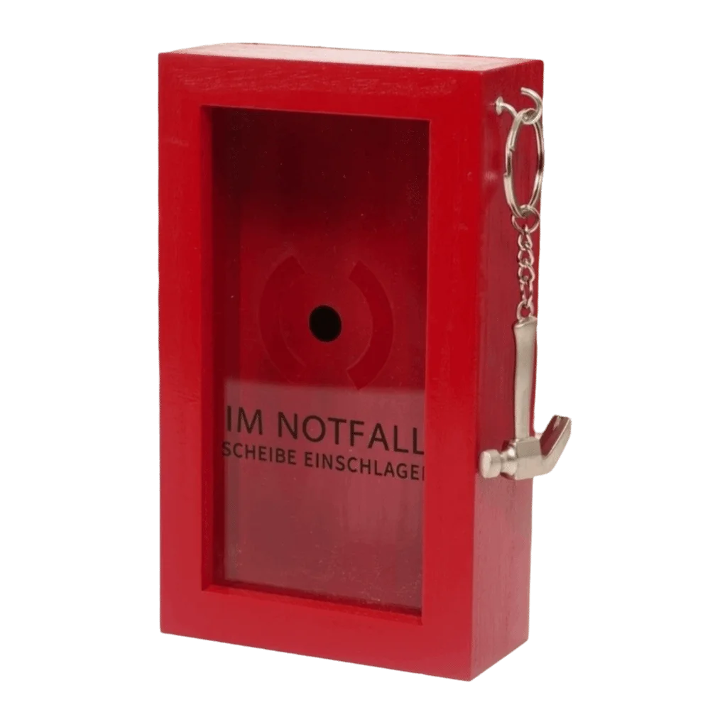 Break In Case of Emergency Wooden Gift Box with Hammer Novelty Gift Box Nixie A