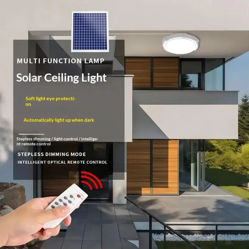 Solar Motion Sensor Ceiling Light – Indoor & Outdoor LED