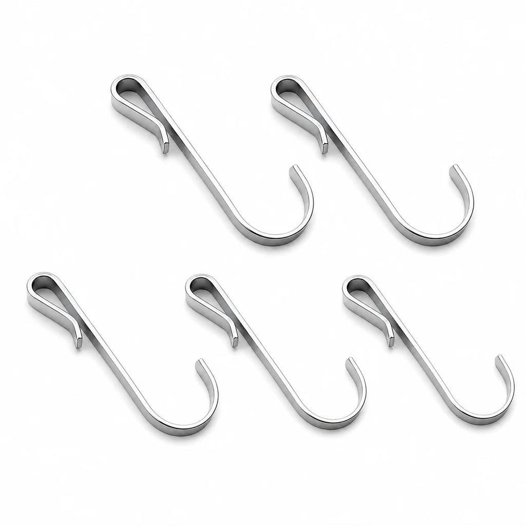 Snap-On J Hook Hangers – Stainless Steel Wire Shelf Clips Wire Shelf Hooks Nixie 5 PCS