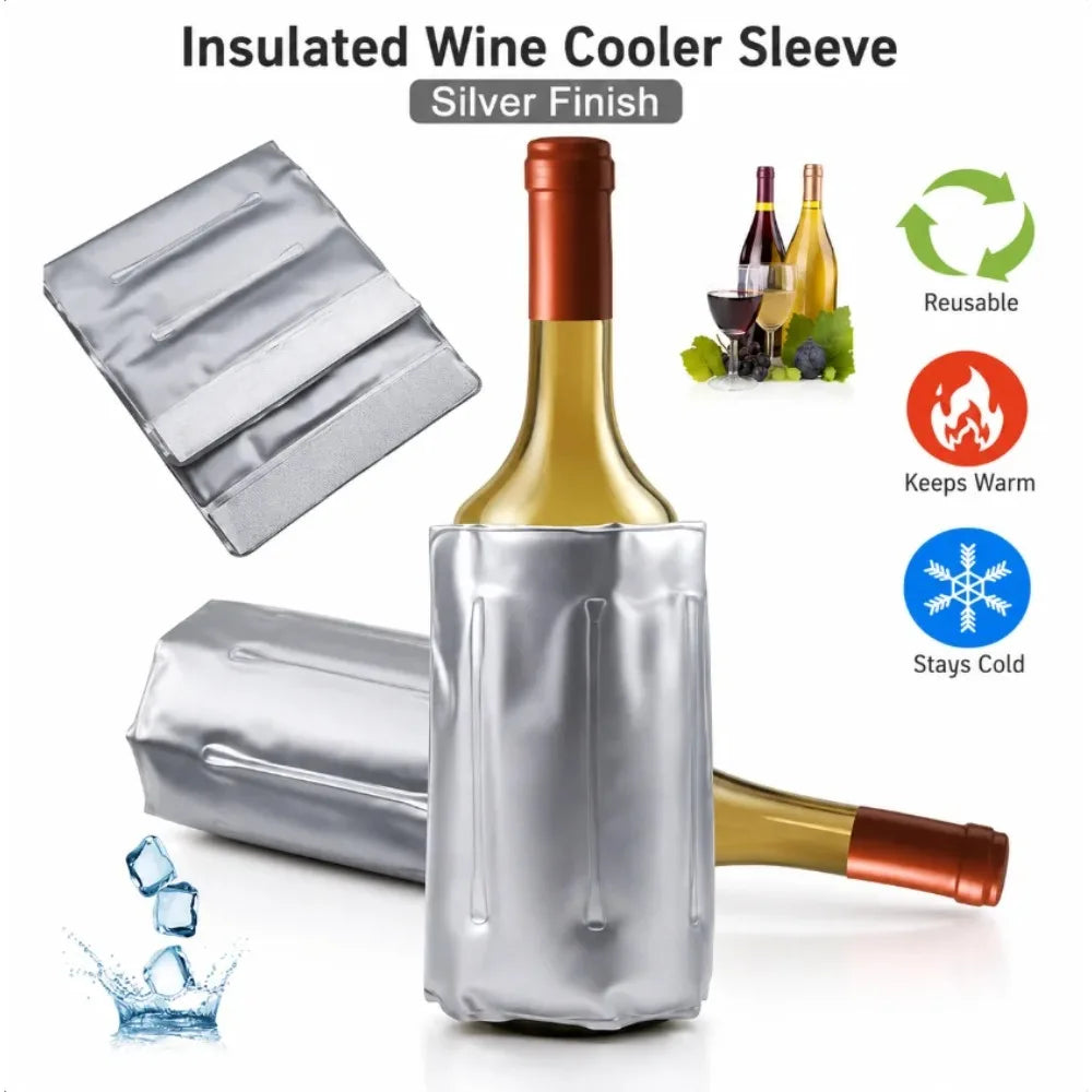 Portable Gel Wine Cooler Sleeve – Bottle Chiller for Parties Wine Cooler Sleeve Nixie