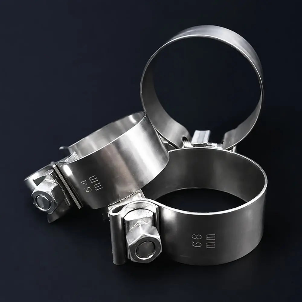 Stainless Steel Exhaust Pipe Clamp 40–76mm Universal Ferrule Exhaust Pipe Clamp Nixie