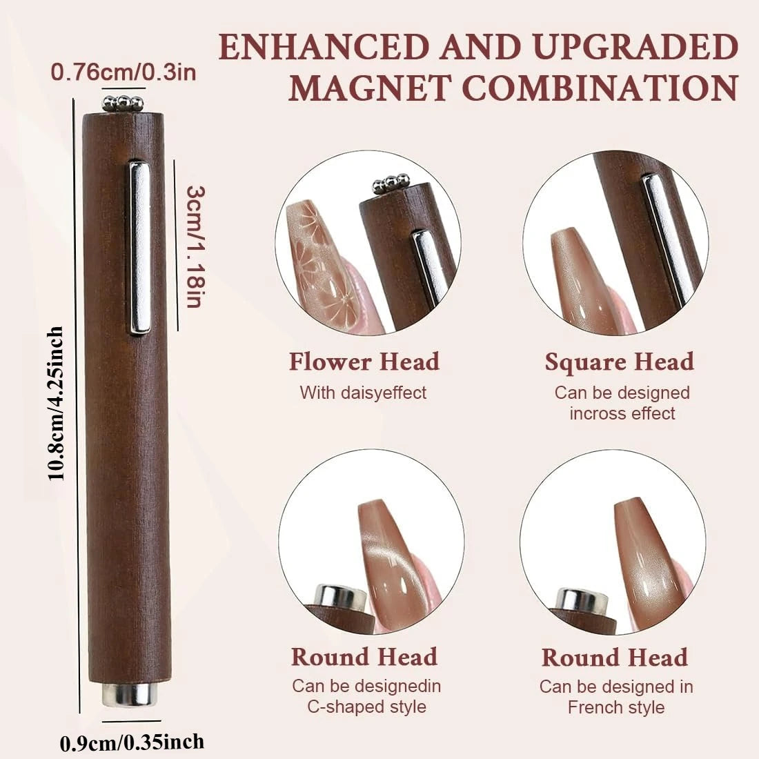 3-in-1 Cigar Nail Magnet | Cat Eye Aurora High Gauss Tool Nail Art Magnet Nixie