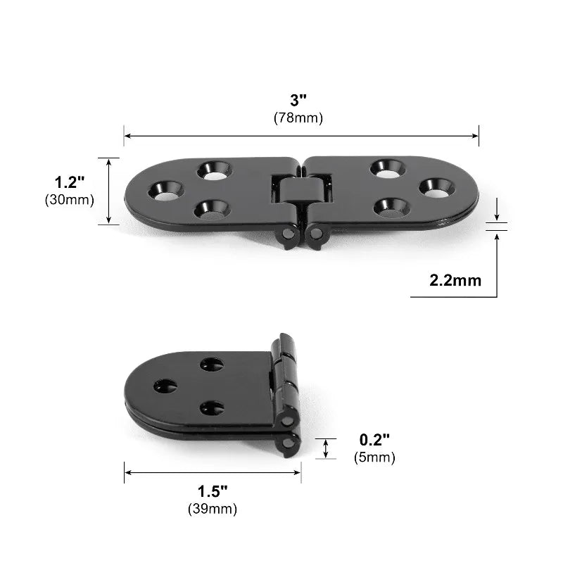 2pcs 180° Foldable Zinc Alloy Hinges for Tables & Cabinets Furniture Hinge Nixie