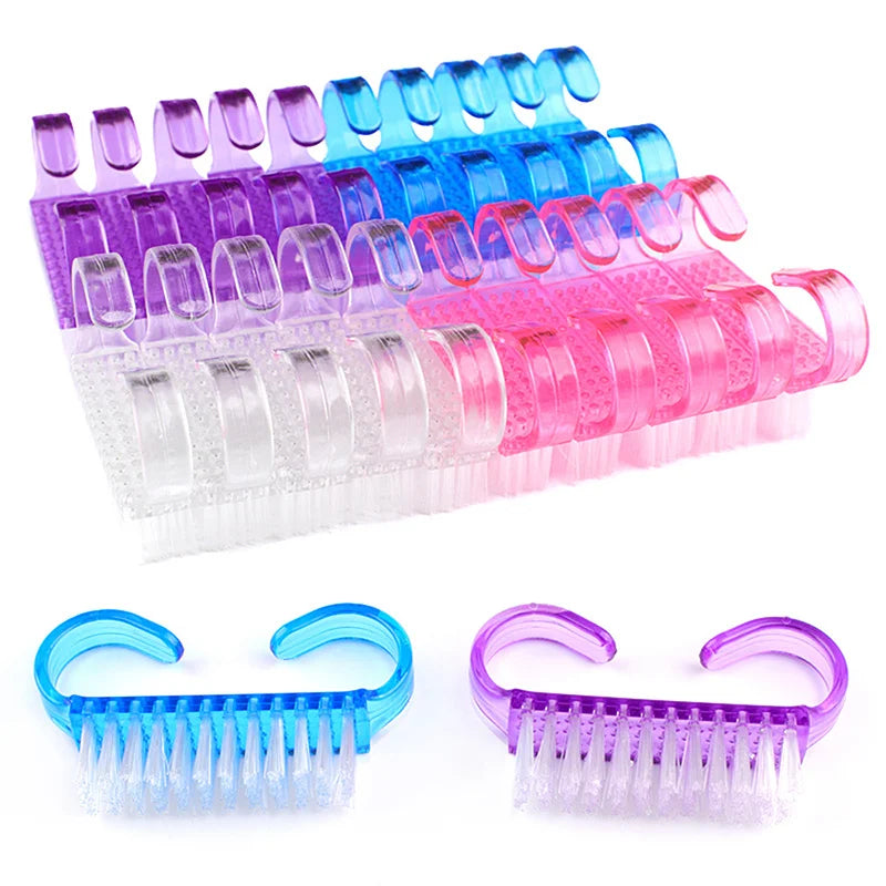 10Pcs Nail Cleaning Brushes – Manicure & Pedicure Tool Set