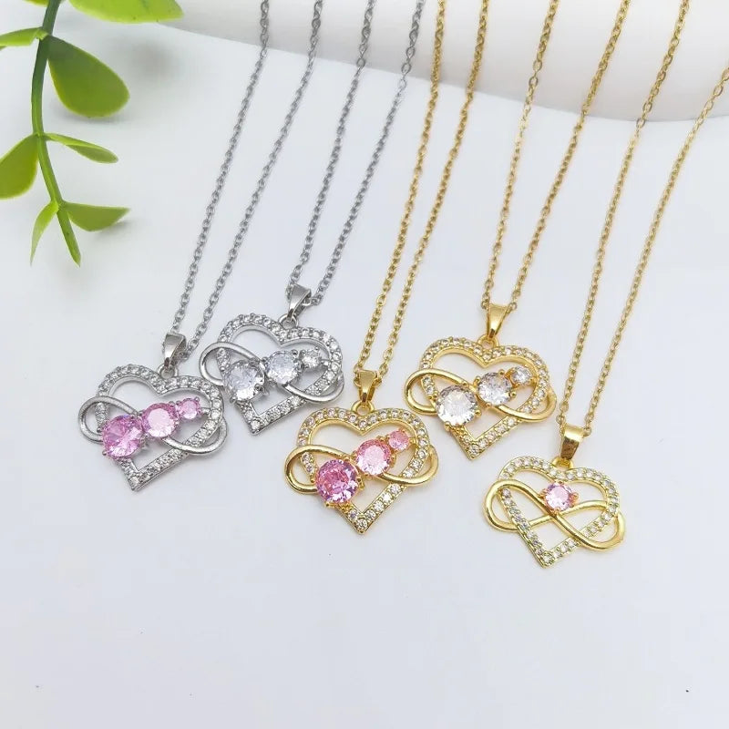 Heart Pendant Necklace for Women – Minimalist Stainless Steel Choker Pendant Necklace Nixie