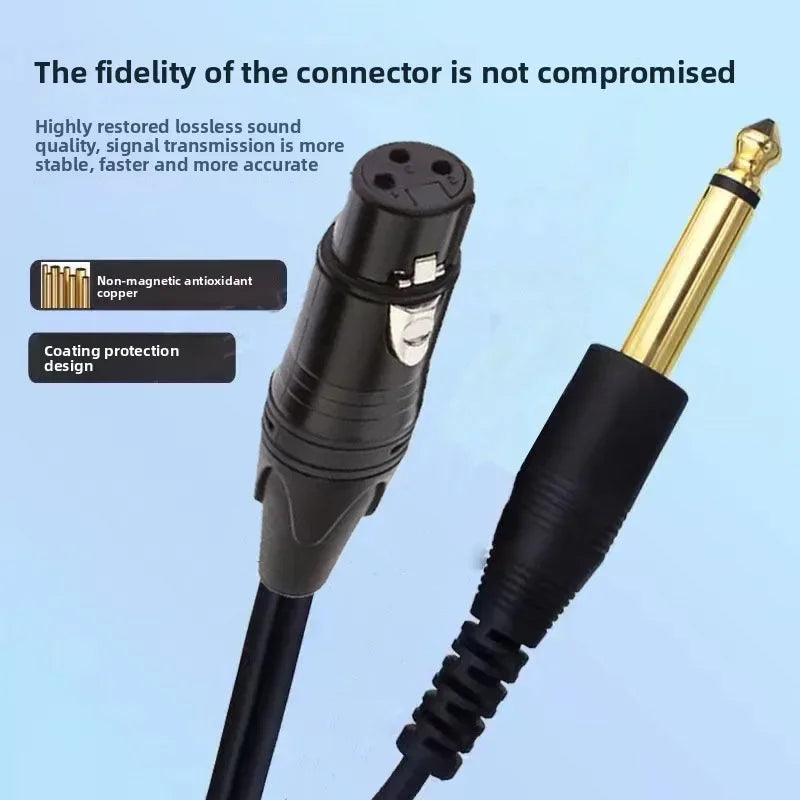 6.35mm to XLR Female Audio Cable – Dual-Core Instrument Cable Audio Instrument Cable Nixie